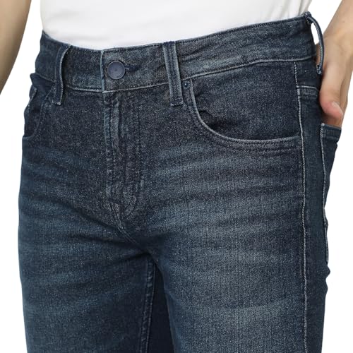Spykar Men's Skinny Fit Low Rise Jeans Dark Blue - Image 2