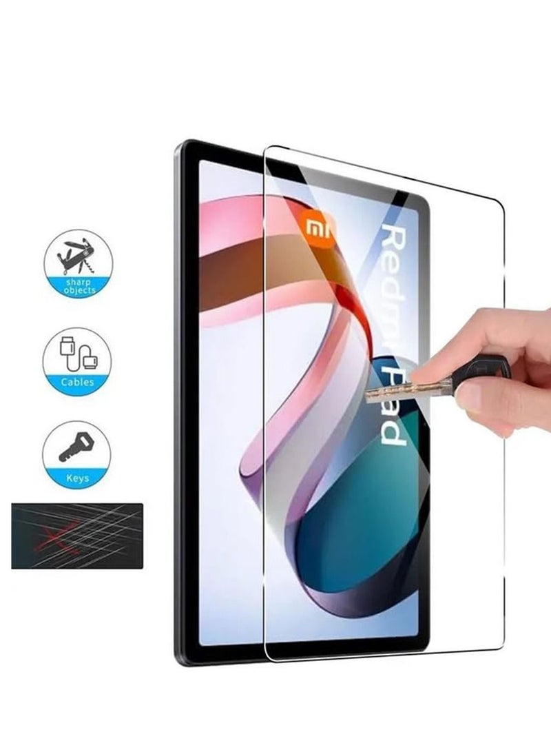 حامي الشاشة متوافق مع الدخن Redmi Pad 10.6 خفف من الزجاج حامي الشاشة [ هد ] تغطية كاملة واقية من الانفجار - Image 3