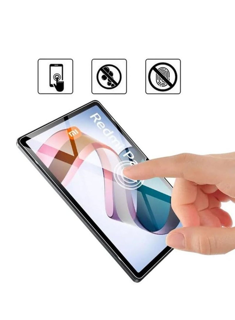حامي الشاشة متوافق مع الدخن Redmi Pad 10.6 خفف من الزجاج حامي الشاشة [ هد ] تغطية كاملة واقية من الانفجار - Image 4