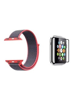 Sport Loop Replacement Band For Apple Watch Series 3 Grey/Red