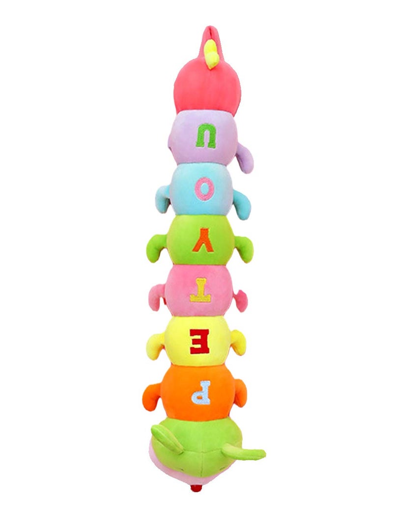 AOQI Multicolor Caterpillar Stuffed Animal Big Hugging Pillow Cute Plush Soft Pillow Doll Giant Plush Toy Gifts for Girl Boy Babies Birthday (27.5inch/70cm)  - Image 3