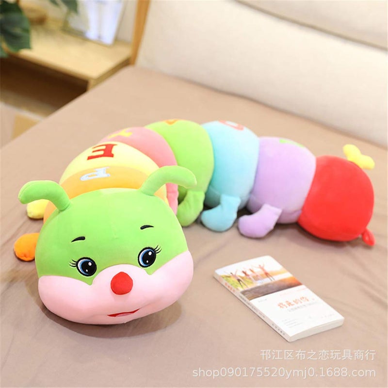 AOQI Multicolor Caterpillar Stuffed Animal Big Hugging Pillow Cute Plush Soft Pillow Doll Giant Plush Toy Gifts for Girl Boy Babies Birthday (27.5inch/70cm)  - Image 4