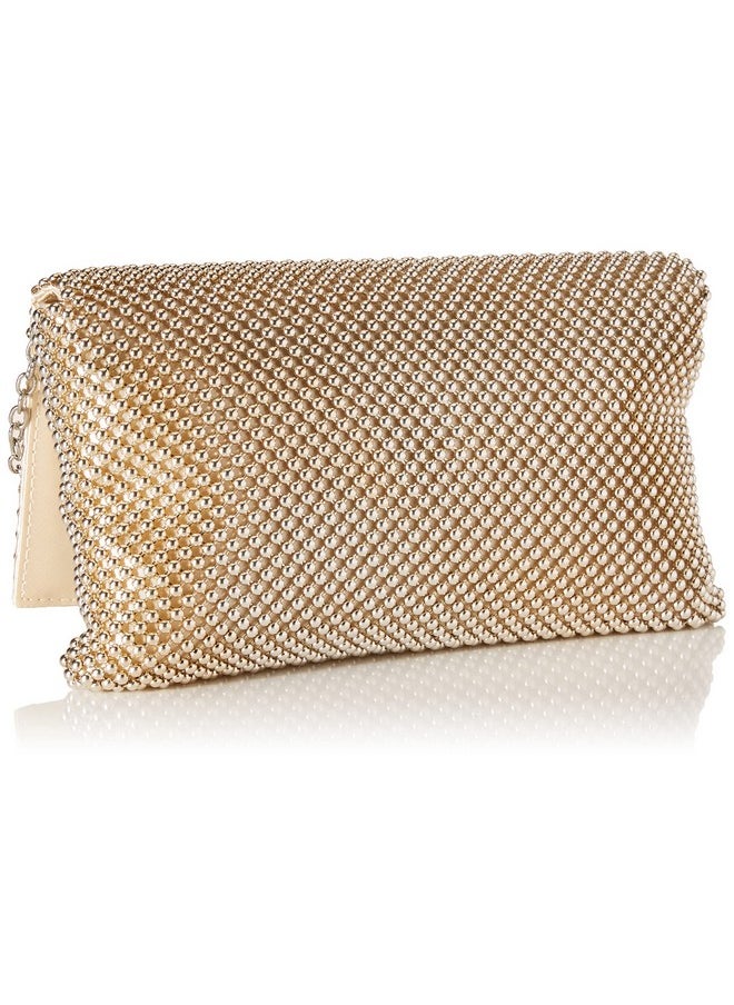 Jessica McClintock Jessica McClintock womens Trina Mesh Clutch evening handbags, Light Gold, One Size US  - Image 1