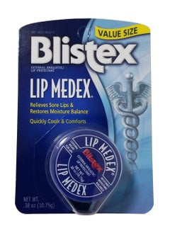 Blistex Blistex Lip Medex Lip Balm 038 Ounce Jar Pack of 6  Medicated Lip Balm  Cooling Lip Care Lip Moisturizer for Dry Cracked Lips Fast Relief for Sore Lips Value Size 