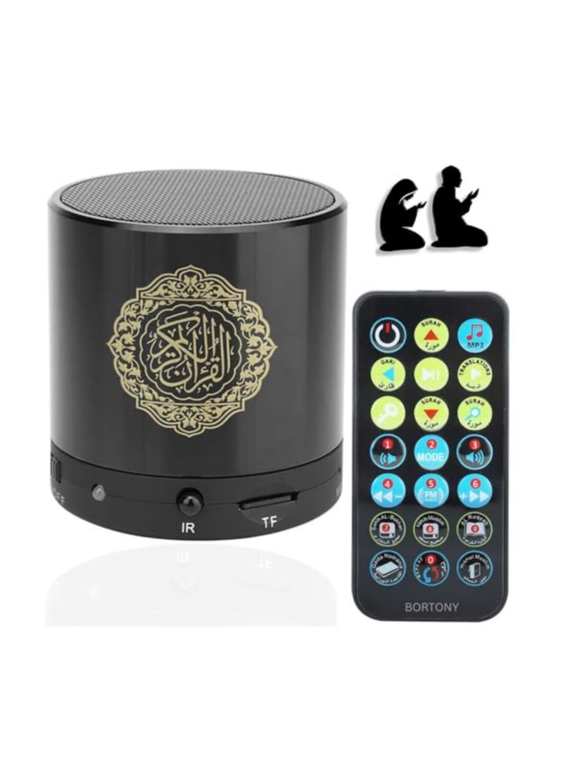 Digital Quran Speaker with FM Radio, Black with Remote Control, Includes More Than 18 Reciters and 15 Translations, High Quality Quran Player in Arabic, English, French, Urdu and More, MP3  - Image 2