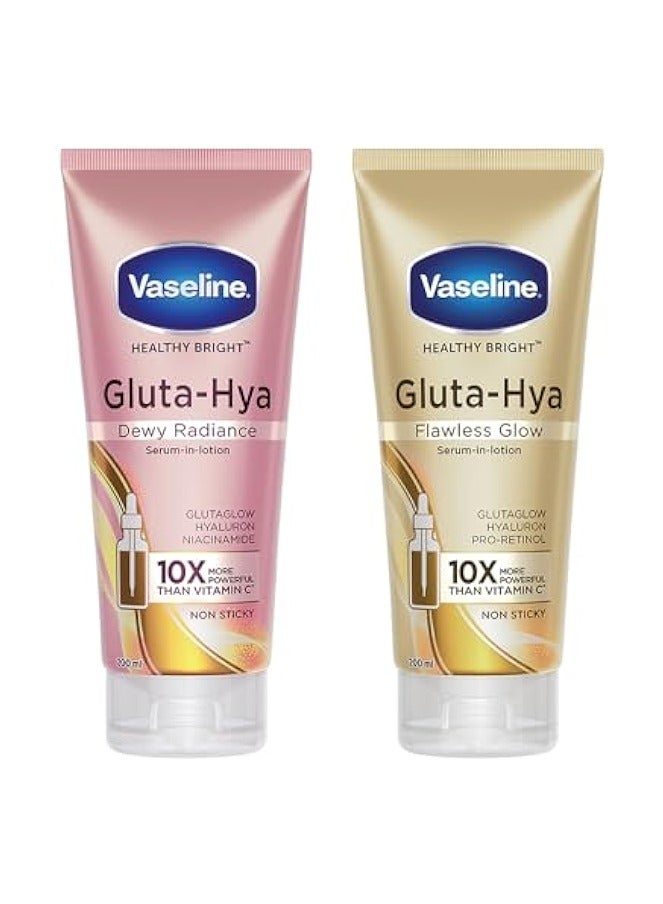 Vaseline Gluta-Hya Serum Burst Lotion (Smooth Radiance / Flawless Glow) Pack of 2 - Image 1