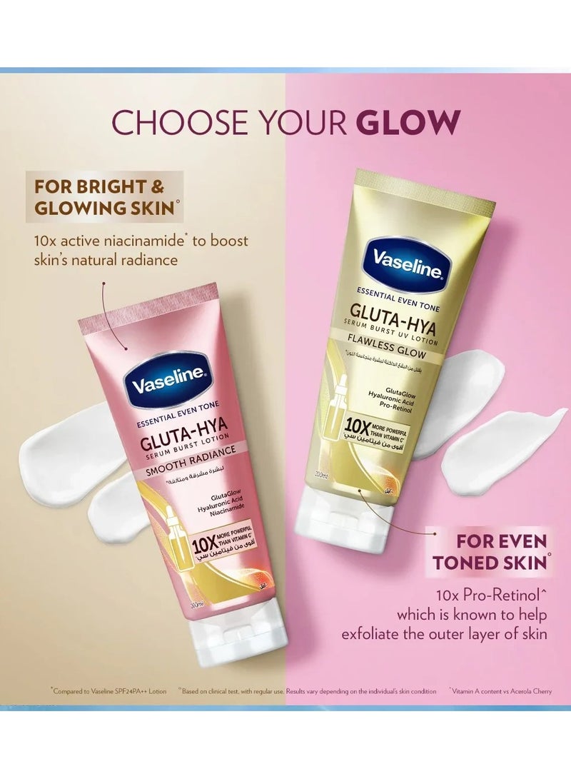 Vaseline Gluta-Hya Serum Burst Lotion (Smooth Radiance / Flawless Glow) Pack of 2 - Image 3