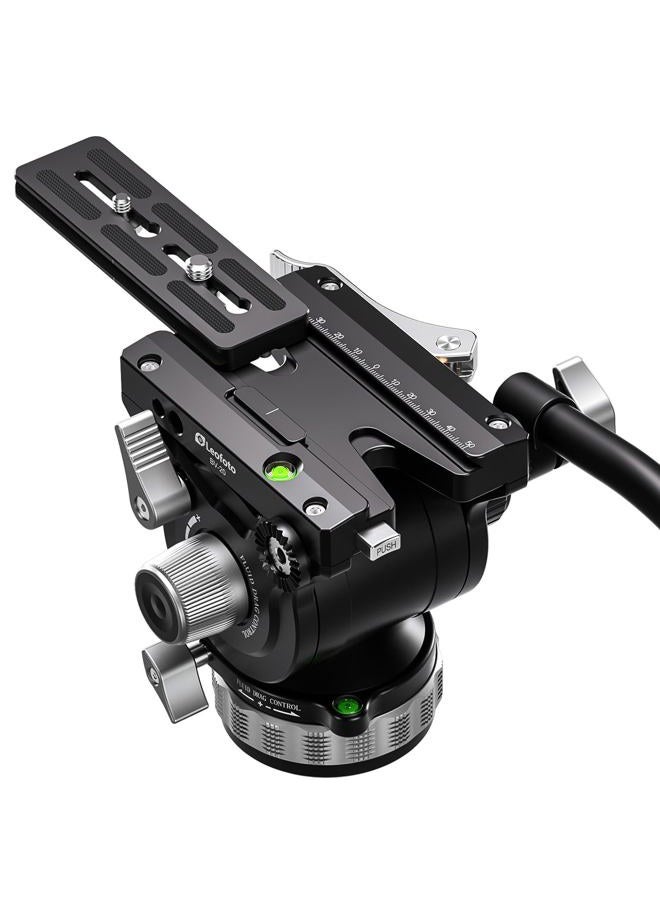 Leofoto رأس الفيديو السائل المحترف Leofoto BV-20 | سعة تحميل 15 كجم، مشبك تحرير ذراع، لوحة QR Arca | دوران 360°، ميل 90° لكاميرات DSLR، وكاميرات بدون مرآة وكاميرات الفيديو | مثالي لمصوري الفيديو المحترفين - Image 5