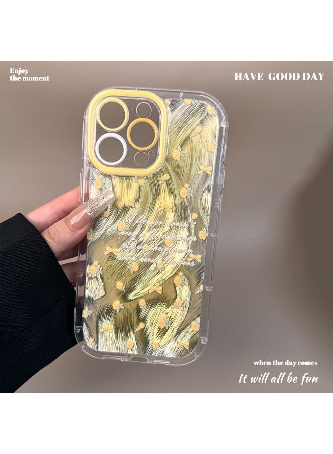 NIBEMINENT Floral Pattern With Thickening And Anti Slip Protective TPU Case Cover For iPhone 15 Pro Max - Image 2