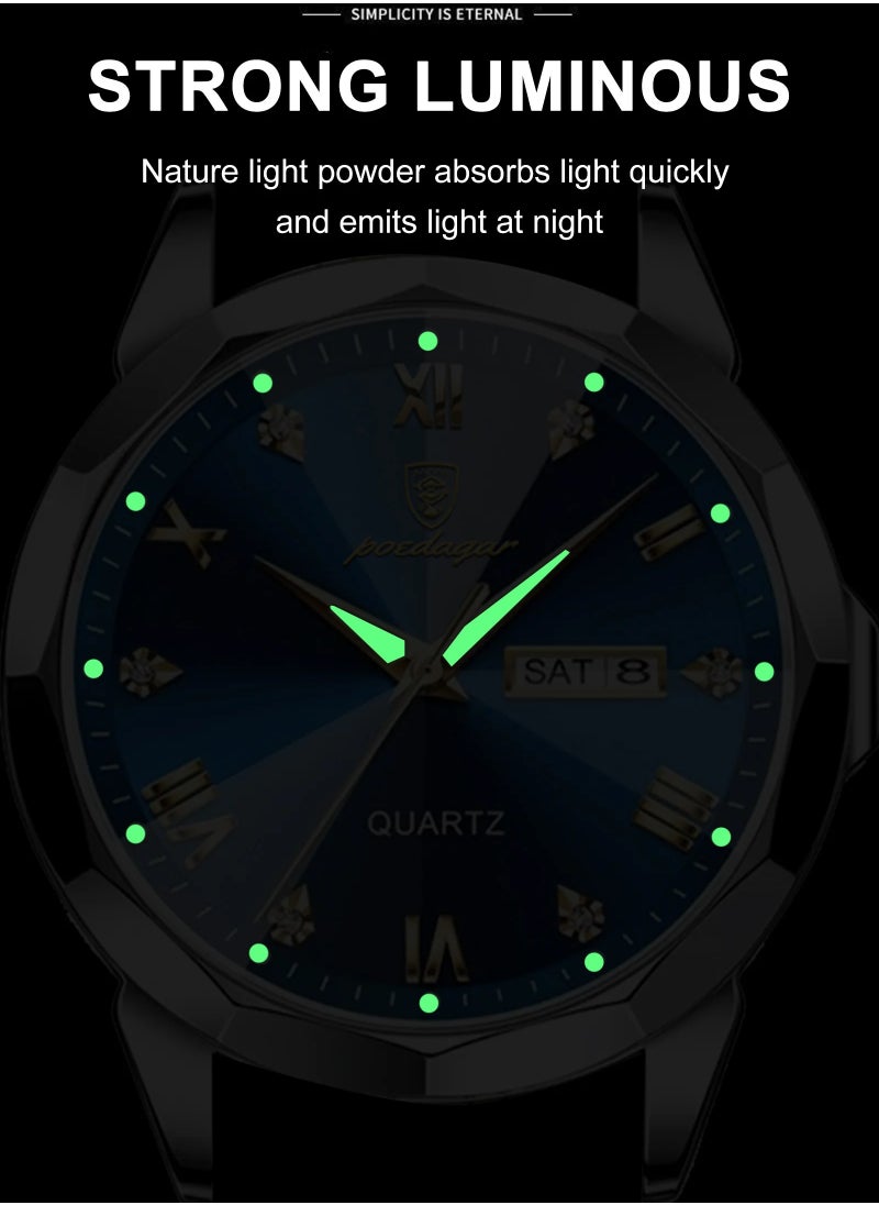 POEDAGAR - Man Watch Waterproof Luminous Men's Watch Quartz，Men's Wrist Watches - Image 1