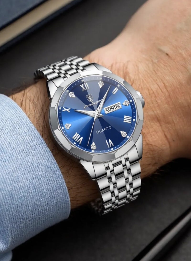 پوداجار ساعة للرجال مقاومة للماء ومضيئة كوارتز، ساعات يد رجالية - Image 2