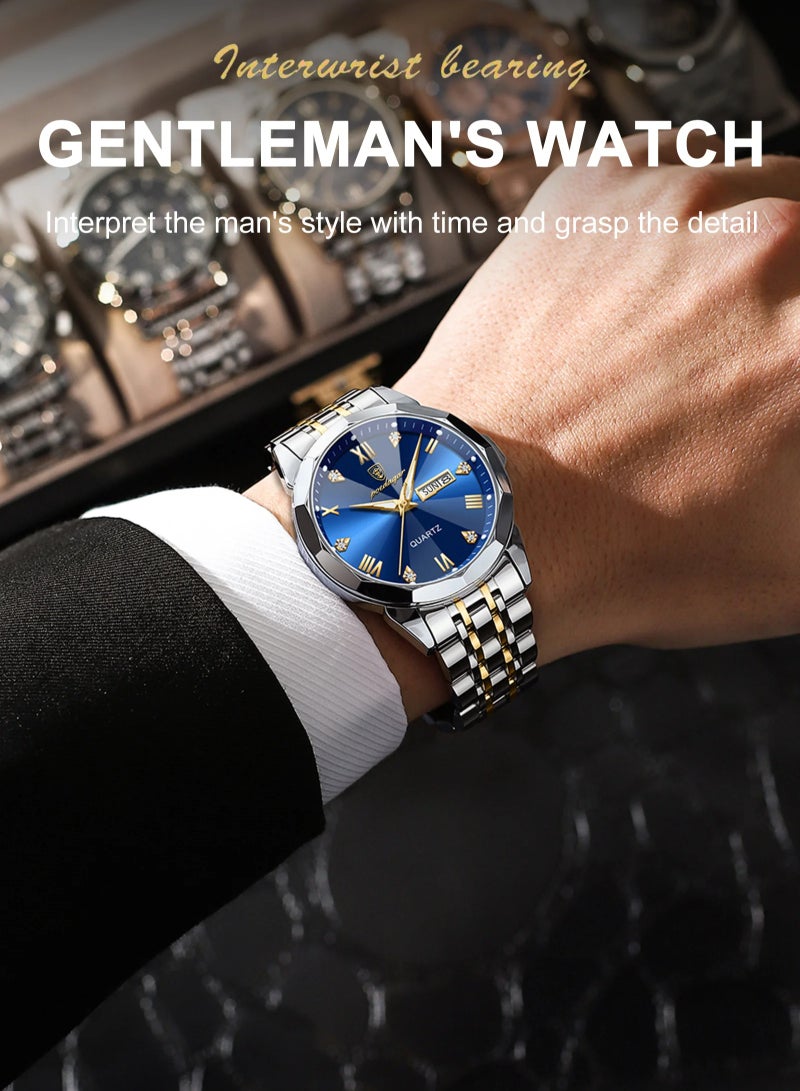 پوداجار ساعة للرجال مقاومة للماء ومضيئة كوارتز، ساعات يد رجالية - Image 5