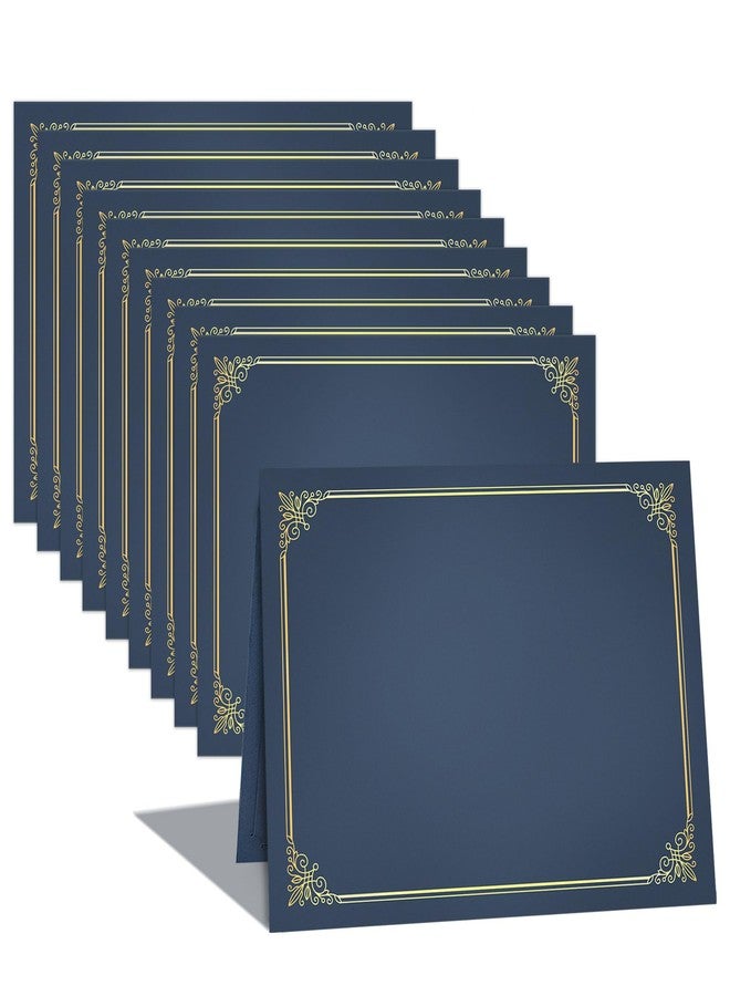 GNL Certificate Holders - 10 Packs Navy Blue Diploma Holders, Certificate Covers with Gold Foil Border, for Letter Size 8.5 x 11 Certificate Paper, Award, Graduation, Documents - Image 1