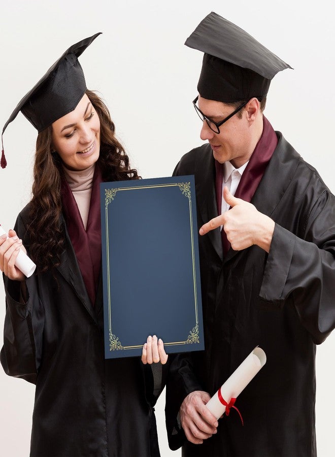 GNL Certificate Holders - 10 Packs Navy Blue Diploma Holders, Certificate Covers with Gold Foil Border, for Letter Size 8.5 x 11 Certificate Paper, Award, Graduation, Documents - Image 5