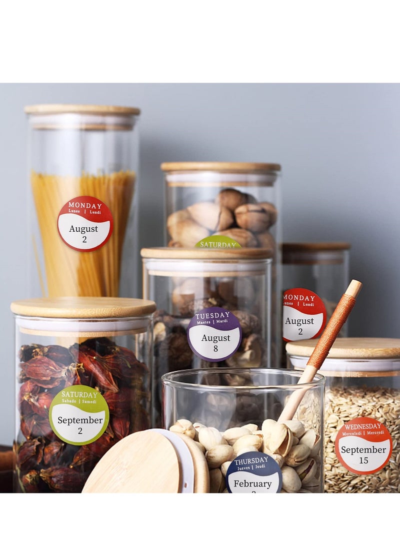 Barakah Week Labels, 3500 Food Labels Stickers, Circular Full Week Day Dots Stickers for Commercial Kitchen, Restaurants, and Catering Outlets, 500 Labels per Roll - Image 5