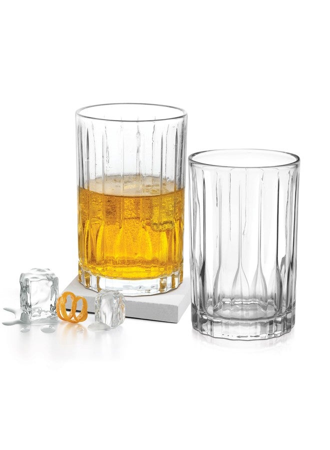 تريو طقم أكواب ويسكي تريو من ميلتون لينيا، 6 قطع | أكواب زجاجية فاخرة للبوربون والسكوتش والكوكتيلات | 340 مل - Image 3