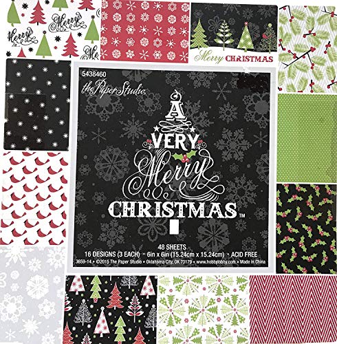 The Paper Studio A Very Merry Christmas 6x6 Scrapbooking Paper Pack 48 Sheets - Image 1