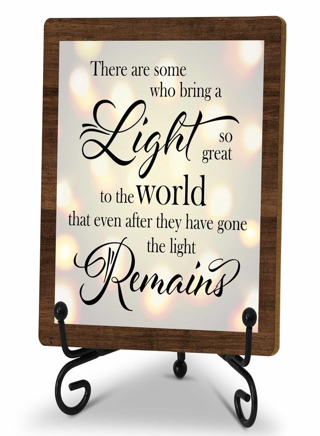 Zmyollo Bereavement Sympathy Gifts For Loss Of Loved One, Celebration Of Life Decorations, Desk Decor Signs For Home Bedroom, There Are Some Who Bring A Light Sign, Memorial Wooden Sign With Stand, A20 - Image 1