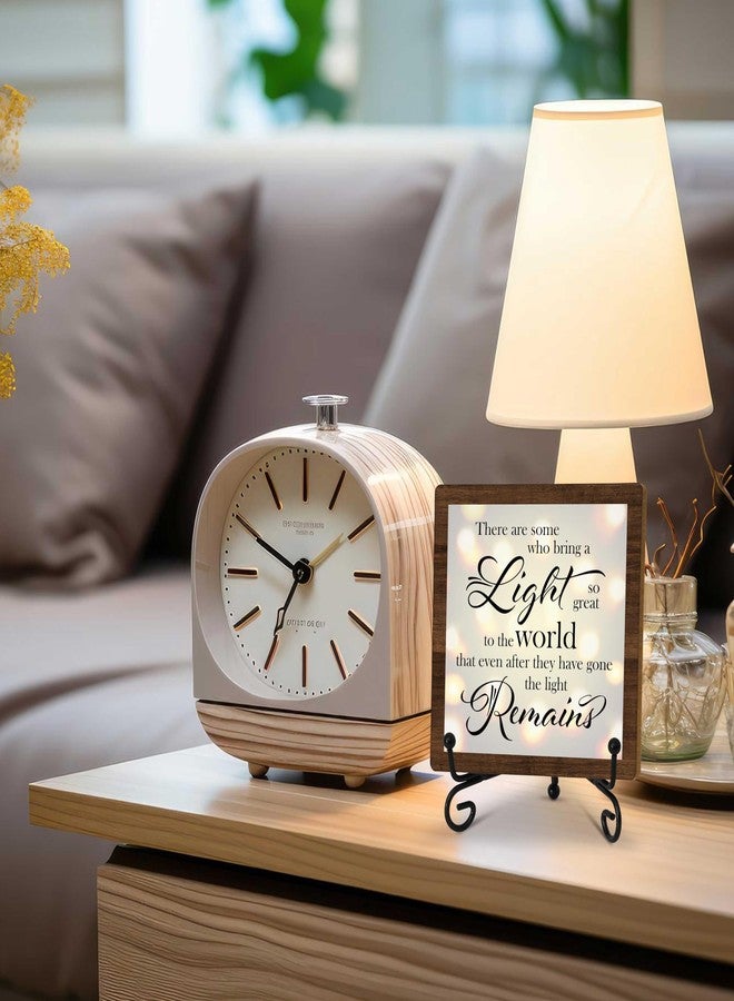 Zmyollo Bereavement Sympathy Gifts For Loss Of Loved One, Celebration Of Life Decorations, Desk Decor Signs For Home Bedroom, There Are Some Who Bring A Light Sign, Memorial Wooden Sign With Stand, A20 - Image 3