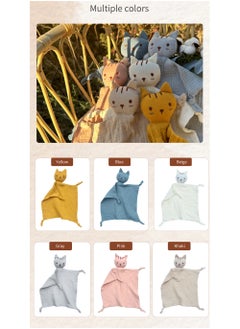 Gobell Baby Cloth Comfort Towel Cute Cat With Sensory Teether  - Image 4