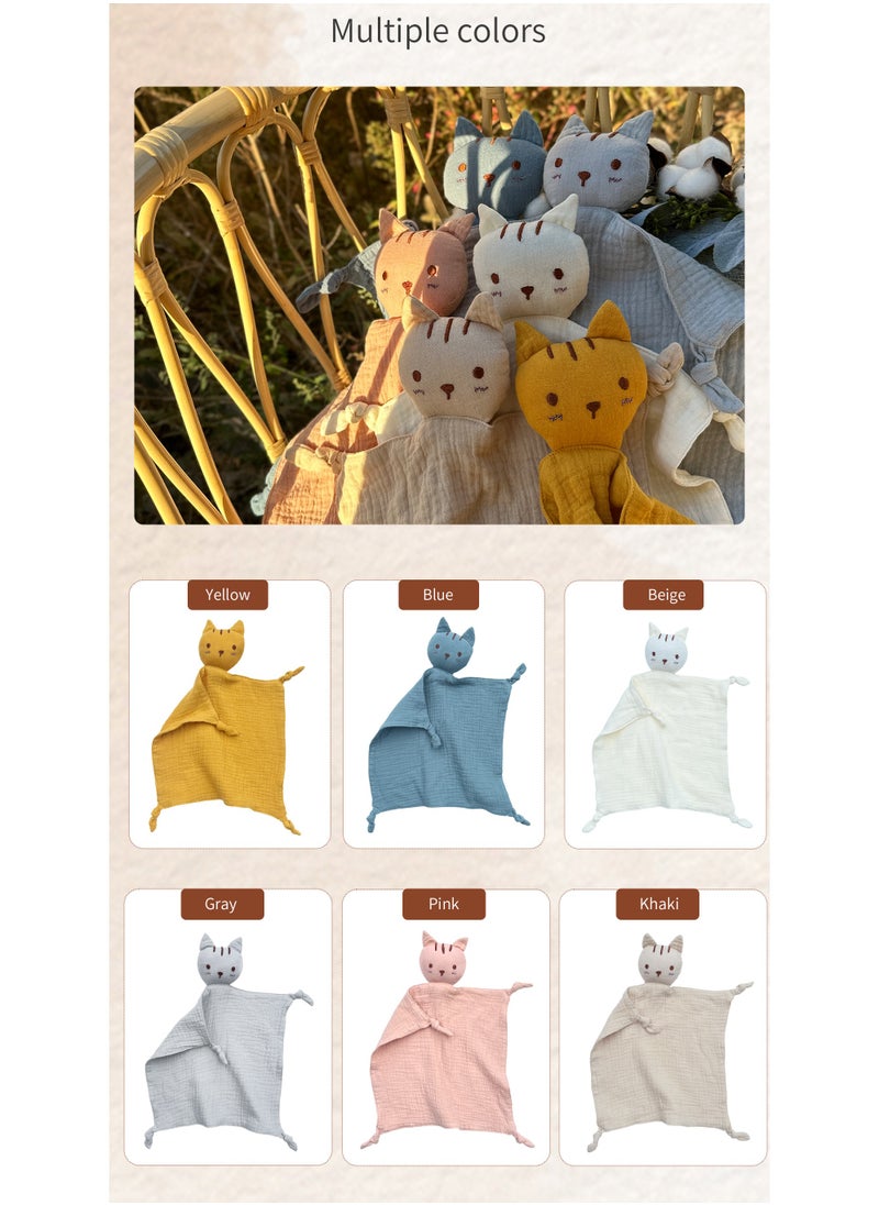 Gobell - Baby Cloth Comfort Towel Cute Cat With Sensory Teether - Image 1
