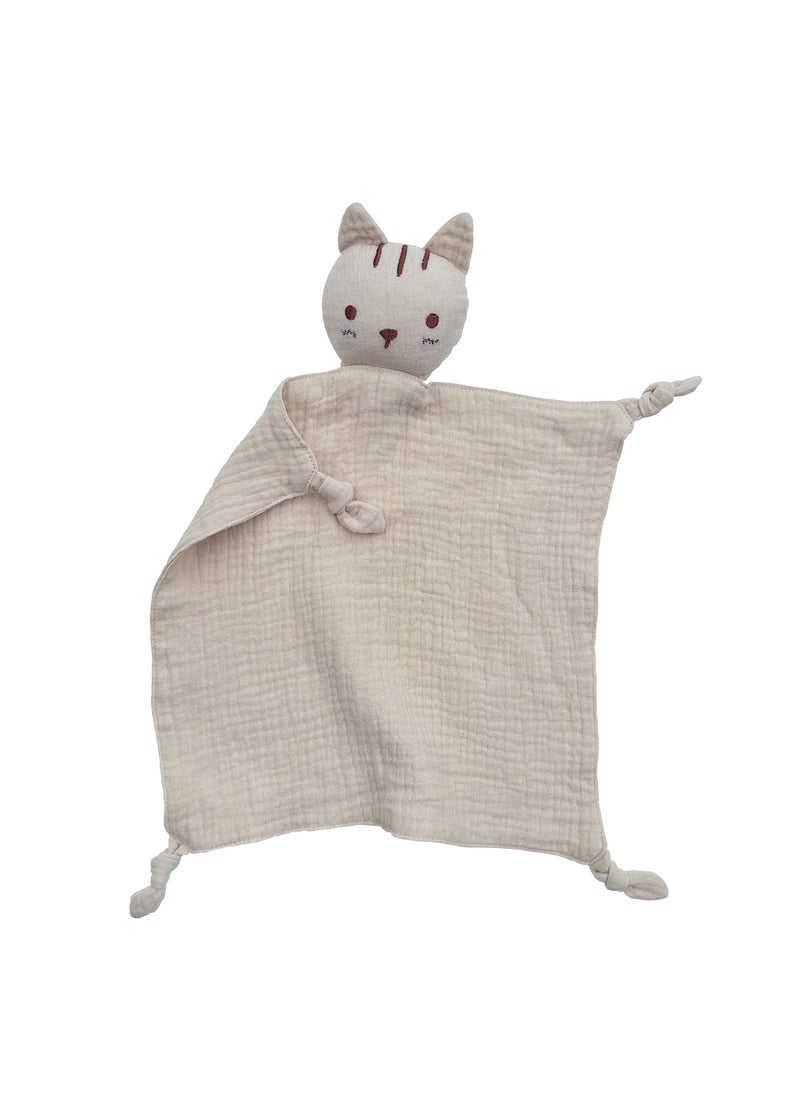 Gobell - Baby Cloth Comfort Towel Cute Cat With Sensory Teether - Image 1