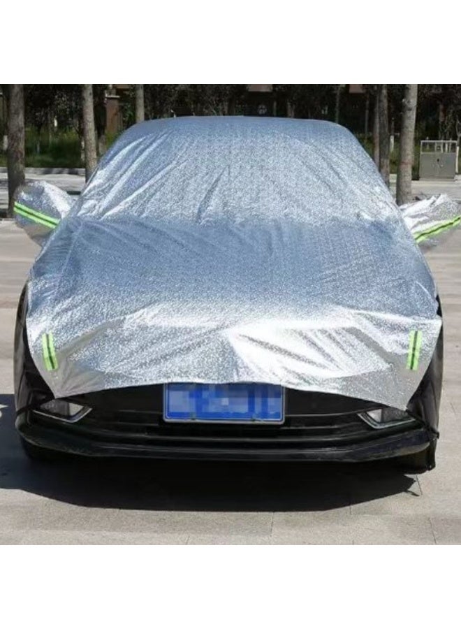 Universal Car Covers PE Film UV Proof Half Cover Resistant Protection Rainproof Car Coat Sunshade for SUV Sedan Auto Cars - Image 1