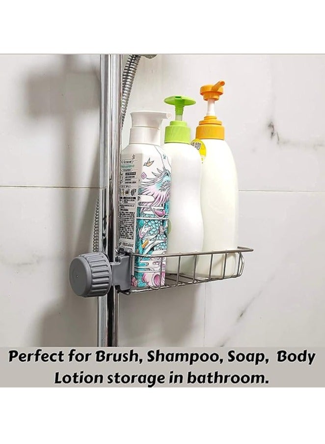 Sink Organizer, Kitchen Faucet Sponge Holder, Soap Sponge Rack with Stainless Steel Drain - Silver  - Image 1