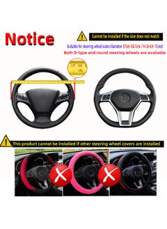 LAIAOCISI Luxury Universal Steering Wheel Cover For Medium Size Universal Car Accessories Interior Black&Blue  - Image 4