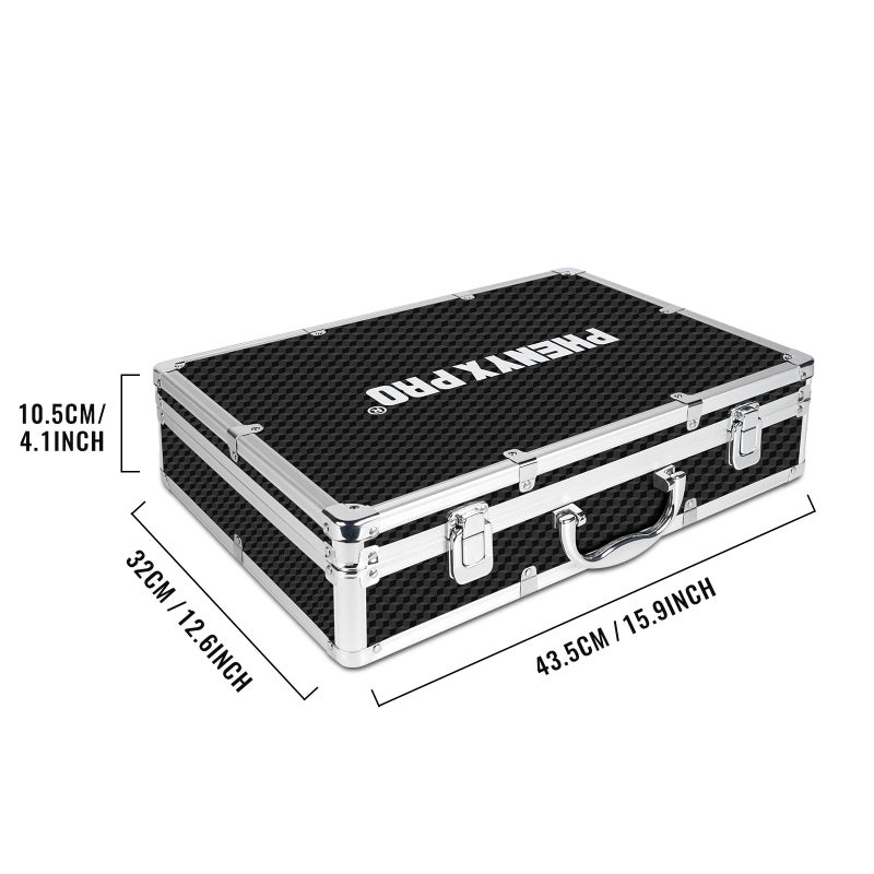 Phenyx Pro Aluminum Alloy Frame Carrying Case with One-layer Pre-Diced Pick and Pluck Foam, Ideal for Phenyx Pro Single/Dual Wireless Mic Systems Transportation (Size Medium 17.1 x 12.6 x 4.1 In) - Image 4