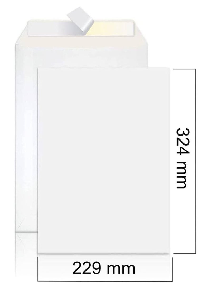 MARKQ [A4] White Envelopes [250 Pack] 12.75" x 9.25" Self Sealing Mailing Envelope for Posting mailing Home Office and Ecommerce, 100gsm  - Image 2