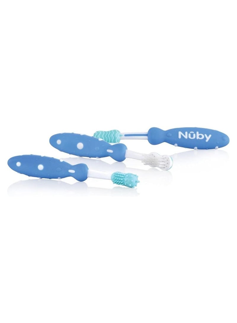 Nuby Toothbrush, 3 Piece Set , colors may vary - Image 1