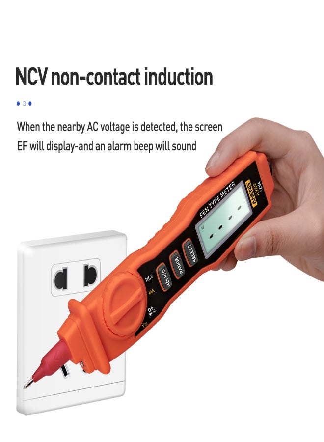ANENG A3002 Pen Multimeter 4000 Counts Digital Multimeter Pen Non-contact Handheld Tester AC/DC Voltage / Diode / Continuity Testing Tool with Backlight Flashlight - Image 5