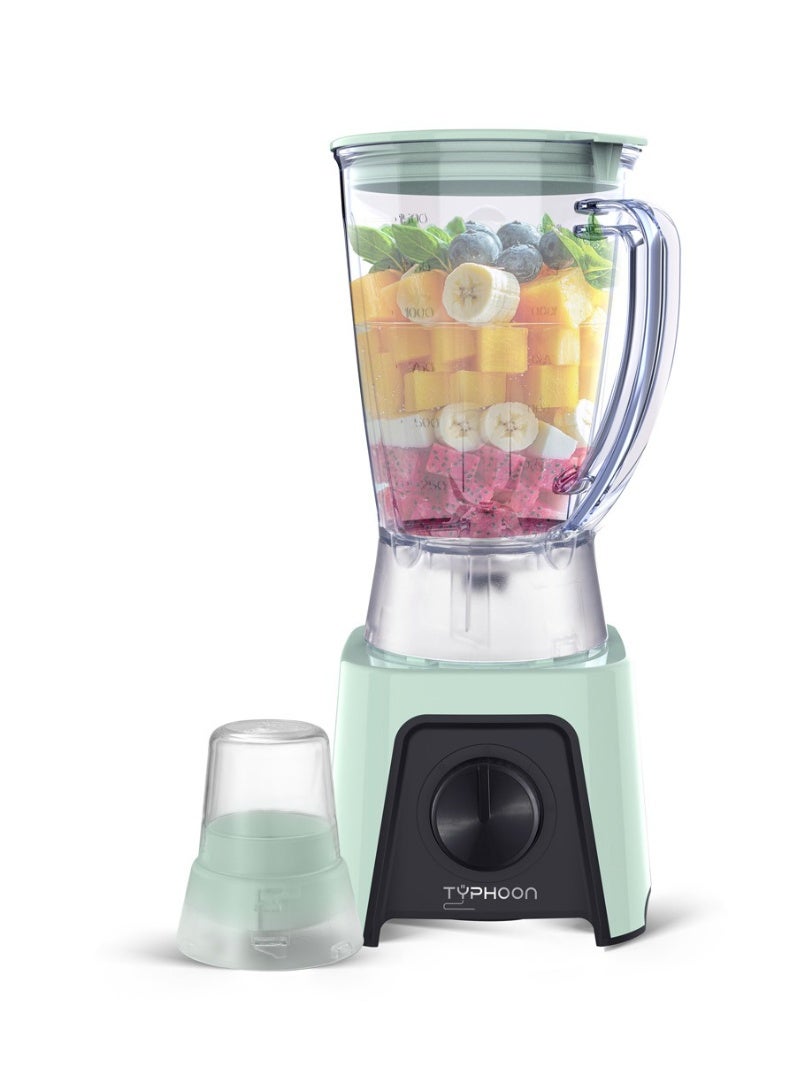Blender and Dry Grinder - 350 Watts - 1.5 Liters - Green - TY-02-004 G