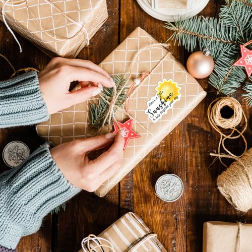 WUZYOU Here's a Little Sunshine to Help Brighten Your Day Stickers, Funny Sun Small Business Mailbox Stickers,Business Order Handmade Mailer Package Sticker, Happy Mail Paster, 500 PCS - Image 5