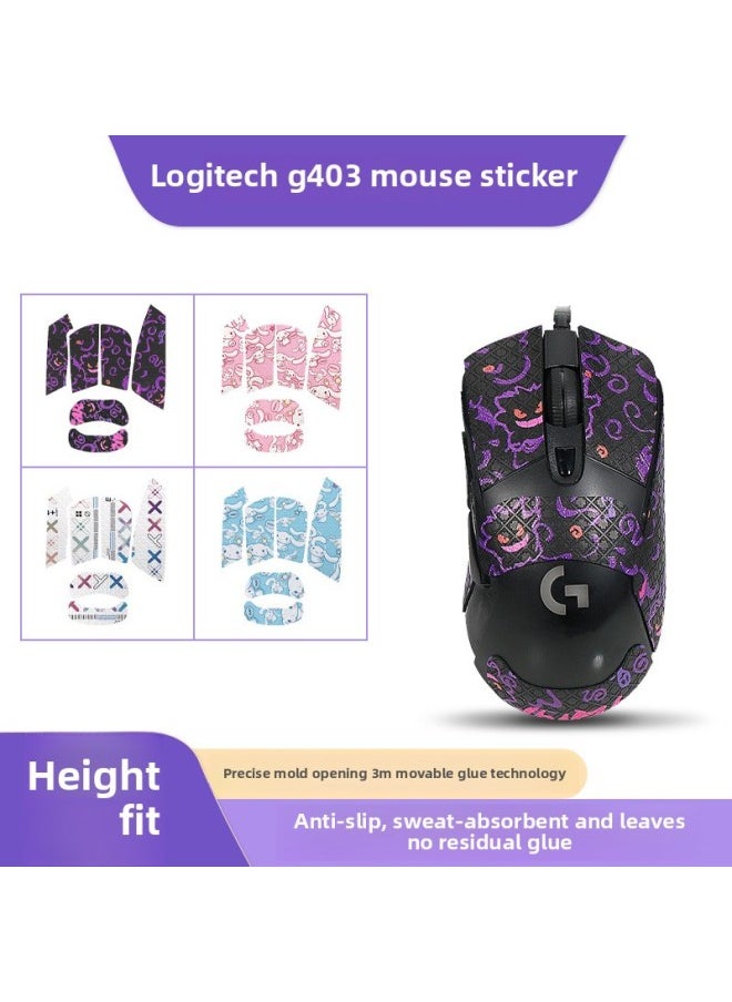 Generic - Suitable For Logitech G703/G603/G403 Mouse Anti-slip Sticker Special Sweat-absorbent Anti-sweat Side Sticker Foot Sticker Foot Mat Film-color:[All Inclusive] Little Yellow Duck Print [Free Cleaning Cotton] - Image 1