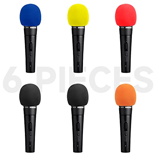 WIBOND SM58 Mic Cover - Shure Microphone SM58 Pop Filter Windscreen Compatible with Shure SM58 Microphone Reduce Wind Noises by WIBOND (6 PCS - Colourful) - Image 2