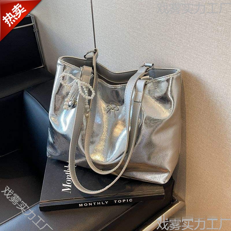 Large-Capacity Red Commuter Bag Women'S Wedding Bag Wedding Bridal Bag Single Shoulder Tote Bag - Image 4