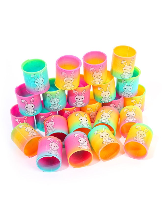 Children's Magic Rainbow Ring Spring Ring Boys And Girls Puzzle Elastic Ring Magic Hula Hoop Small Toys Wholesale-Color:3.2*3.5 Rainbow Color  - Image 5