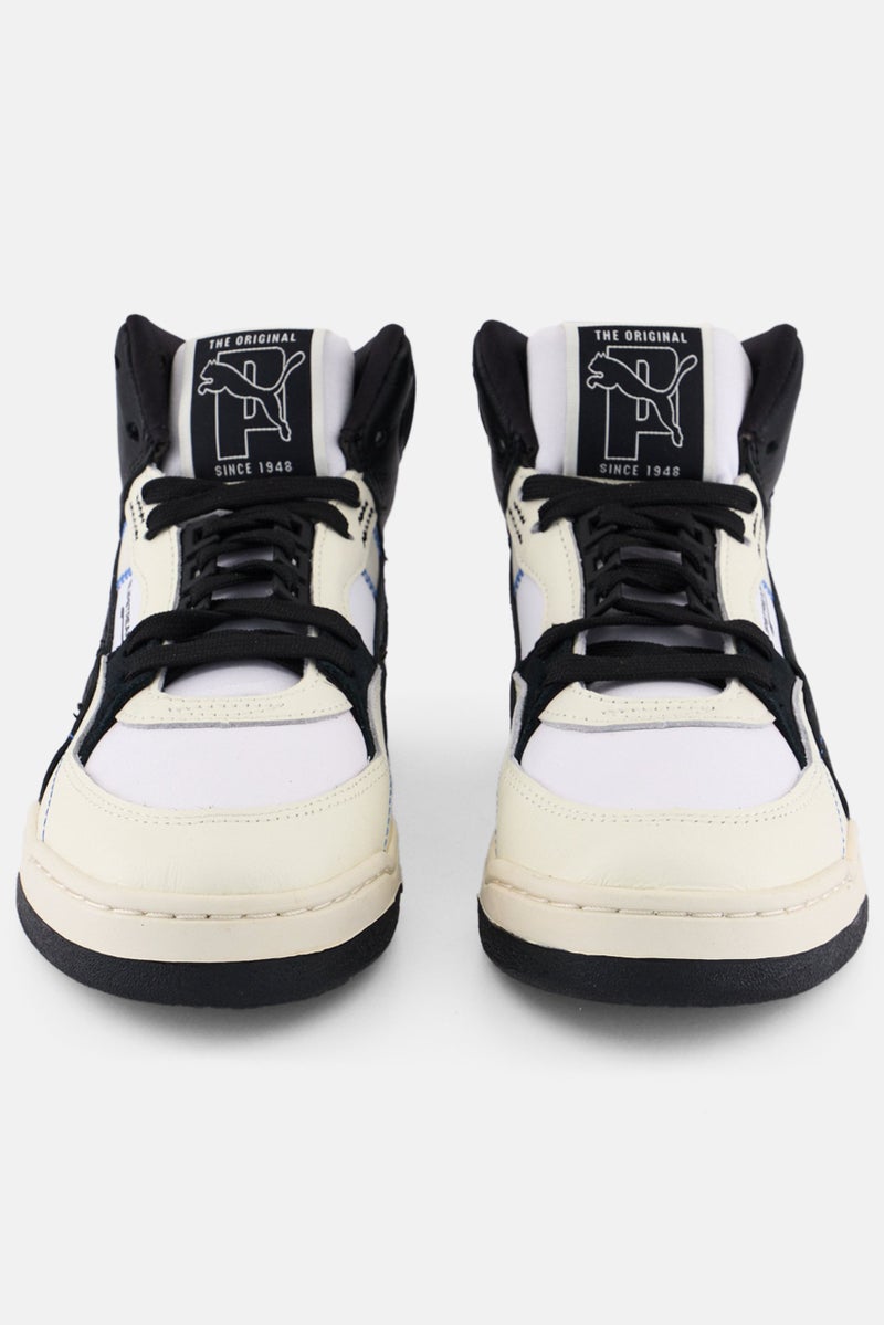 PUMA Kids Boy Lace Up Outdoor Shoes, White - Image 4