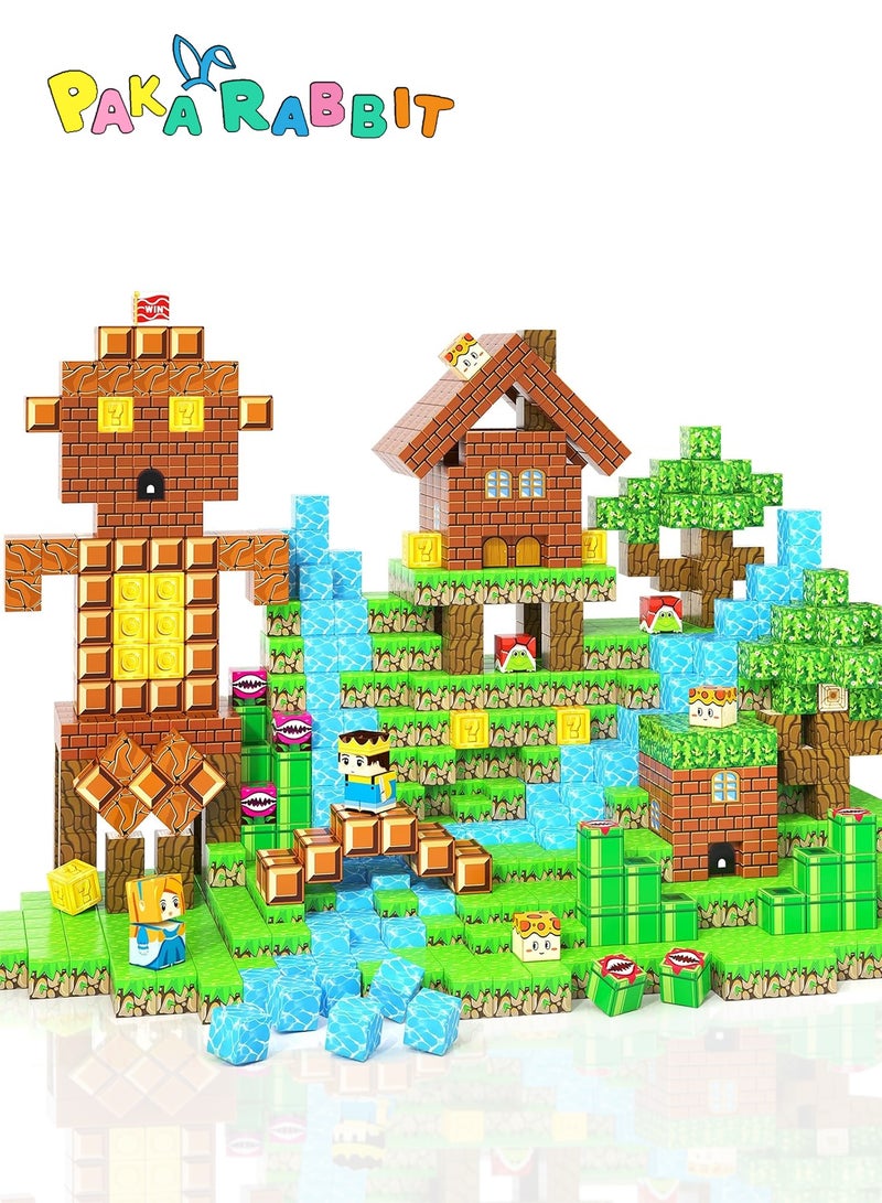 Paka Rabbit 120PCS High-Strength Magnetic Blocks Building Toys, Magnetic Tiles Building Blocks Toddler Toys,Indoor STEM Sensory Toys, Perfect Gift for Boys and Girls Ages 3+. - Image 1