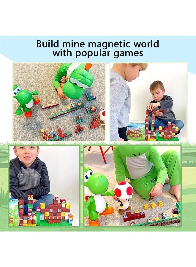 Paka Rabbit 120PCS High-Strength Magnetic Blocks Building Toys, Magnetic Tiles Building Blocks Toddler Toys,Indoor STEM Sensory Toys, Perfect Gift for Boys and Girls Ages 3+. - Image 5