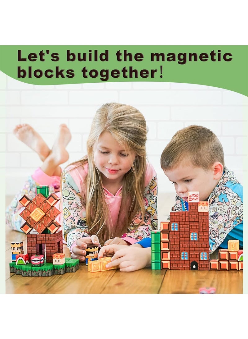 Paka Rabbit 120PCS High-Strength Magnetic Blocks Building Toys, Magnetic Tiles Building Blocks Toddler Toys,Indoor STEM Sensory Toys, Perfect Gift for Boys and Girls Ages 3+. - Image 3