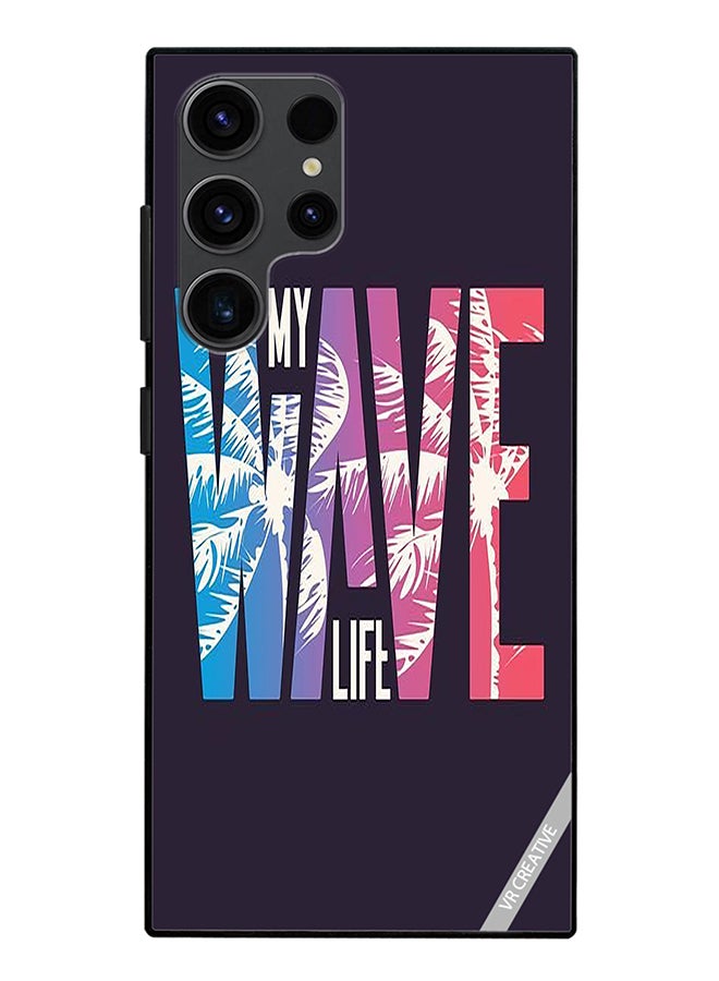 VR CREATIVE Protective Case Cover For Samsung Galaxy S24 Ultra Wave Design Multicolour - Image 1