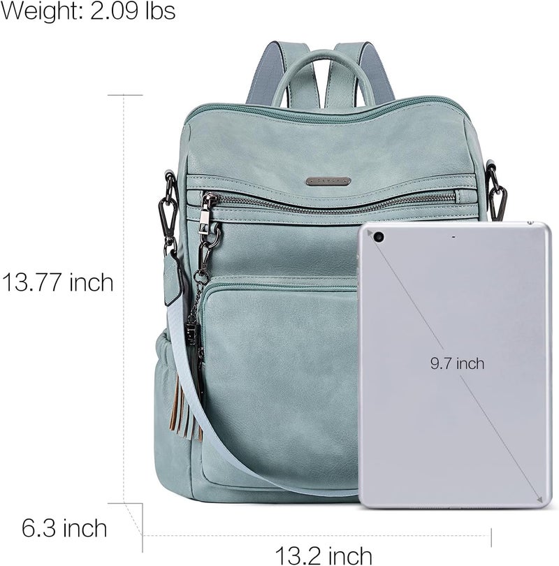 CLUCI Backpack Purse for Women Travel Leather Large Women Backpack Fashion Designer Lady Shoulder Bags with Tassel - Image 3