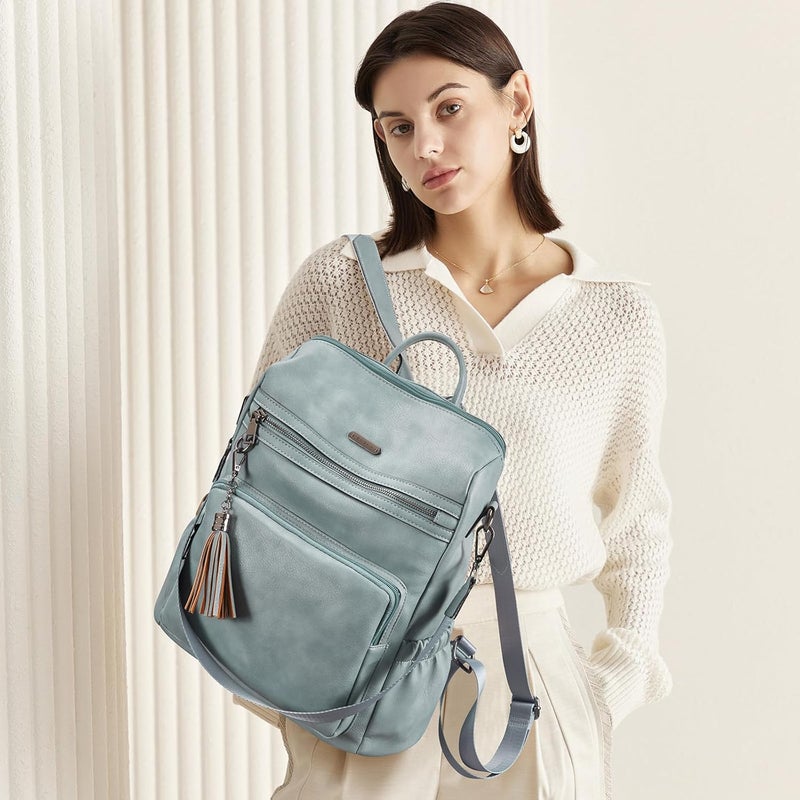 CLUCI Backpack Purse for Women Travel Leather Large Women Backpack Fashion Designer Lady Shoulder Bags with Tassel - Image 2