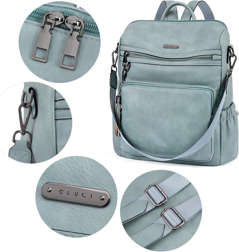 CLUCI Backpack Purse for Women Travel Leather Large Women Backpack Fashion Designer Lady Shoulder Bags with Tassel - Image 5