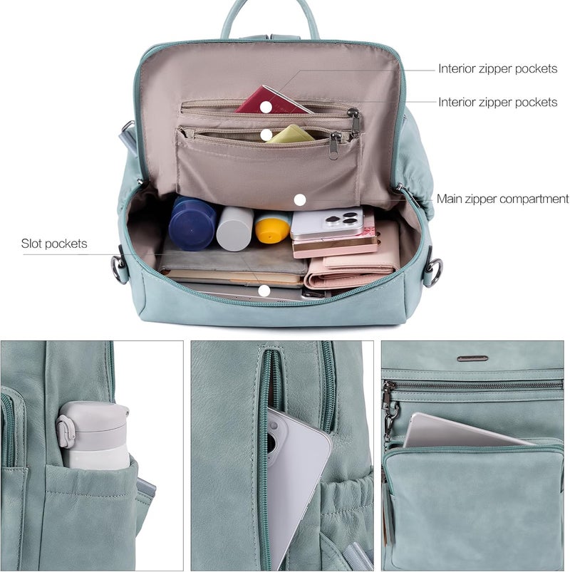 CLUCI Backpack Purse for Women Travel Leather Large Women Backpack Fashion Designer Lady Shoulder Bags with Tassel - Image 4