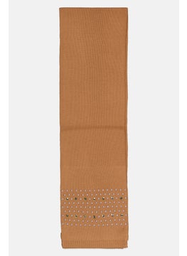 Michael Kors Women Dome Studs And Rhinestone Scarf 164 x 23 cm, Camel  - Image 2