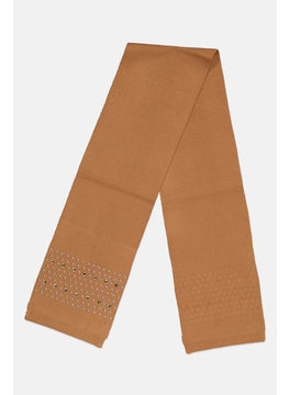 Michael Kors Women Dome Studs And Rhinestone Scarf 164 x 23 cm, Camel  - Image 1